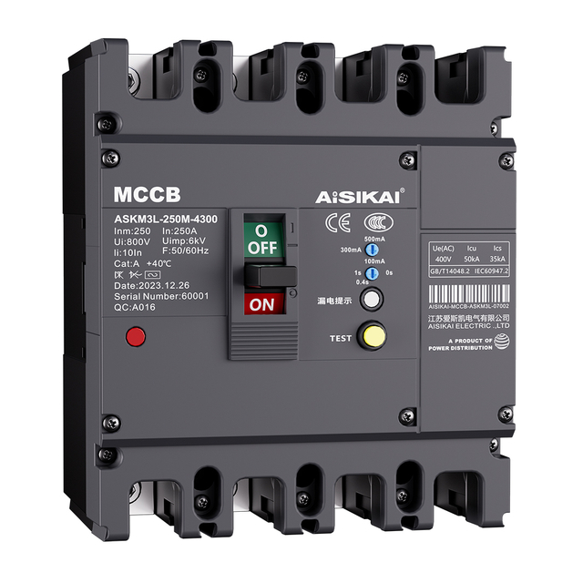 ASKM3L Thermal-Magnetic Molded Case Circuit Breaker for General Protection