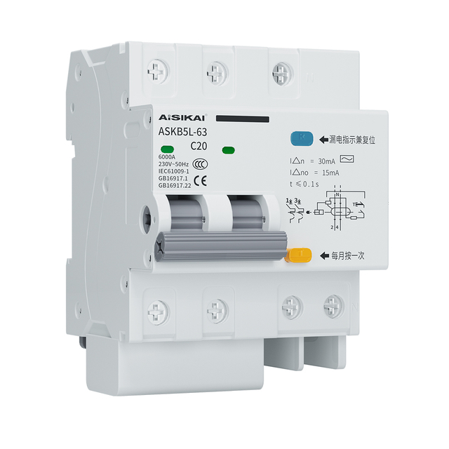ASKB5L Residual Current Circuit Breaker with Overcurrent Protection(RCBO)